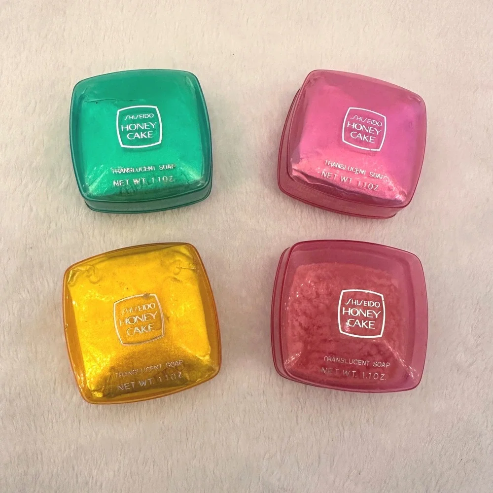 Vintage Shiseido Honey Cake Soap Set 4pc 1.1oz Each Multi 3 New 1 Open Japan